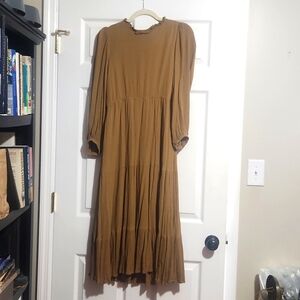 NWOT Sz M Mustard Prairie Style Dress